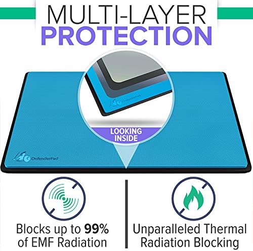 DefenderPad laptop EMF zaštita od zračenja & Heat Shield by DefenderShield - EMF Blocker Lap Pad & 5G