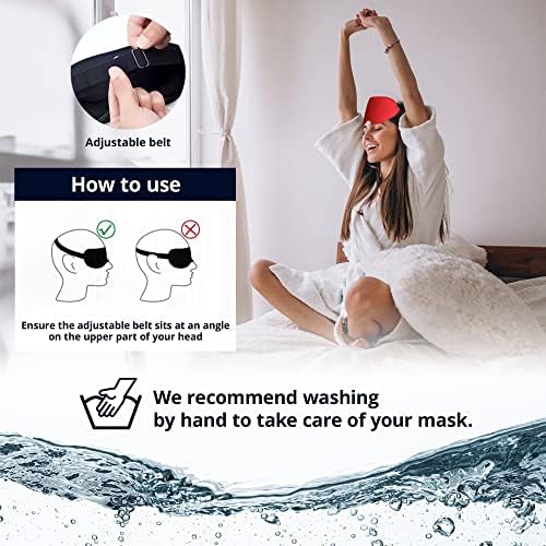 Sleep maska za oči 3d oblikovana čaša svjetlo blokira meki povez za oči noćno spavanje, putovanje, podesivi kaiš za letenje