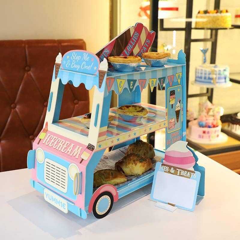 Petyiarkit 3-tier kartonski odbor za autobus, držač za cupcake za 16+ cupcakes savršena za rođendanske babde mladenke za tuširanje