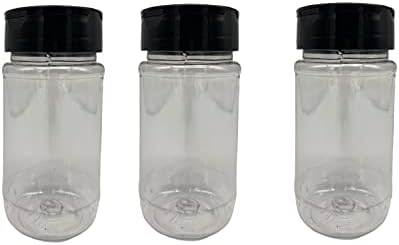 3 pakovanja-Plastične tegle za začine boce kontejneri - 8 oz sa crnom kapom - začini, začinsko bilje i Prašci - Organizator hardvera-sigurna Plastika - PET-BPA besplatno-napravljeno-od strane prirodnih farmi