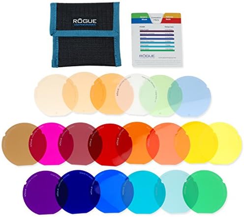 Rogue Grid gelovi-kružni filteri za osvetljenje za Rogue Grid-štampano za laku identifikaciju - 20 Gel boja - takođe kompatibilno sa modifikatorima magnetnog svetla okrugle Blic glave