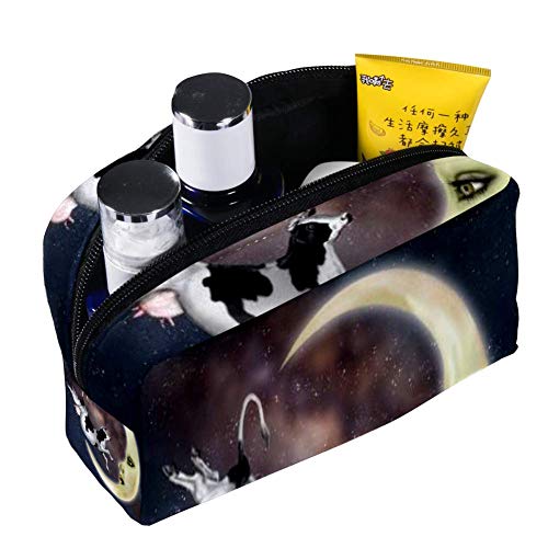 Mljekara krava preskoči preko mjeseca make up kozmetika torbica torbica multifunkcijski prenosni toaletni organizator za putničke makeup pribor