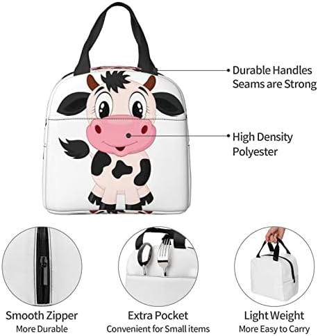 Torbe za ručak s kravljim printom Prijenosna vodootporna torba Bento torba za višekratnu upotrebu izolirana