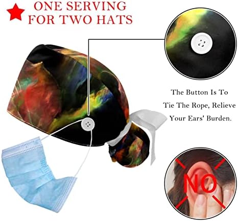 HomeDecorZone Radna kapa sa dugmetom za muškarca & amp ;žene, 6 kom apstraktne muzičke note kape