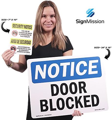 OSHA Napomena - vrata zaključana tokom radnog vremena | Kruti plastični znak | Zaštitite svoje poslovanje, gradilište, skladište i trgovina | Napravljeno u sad