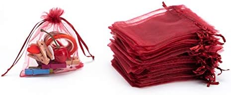 Tendwarm 50kom 5x7 inča Organza torba za crtanje poklon torba nakit Favor torbice mrežaste torbe vezice Candy