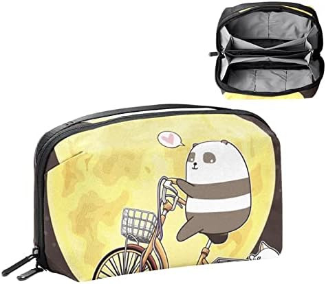 Elektronski Organizator, slatki Panda rideing Bike sa mačjim mjesecom mala torba za nošenje putnog kabla, kompaktna