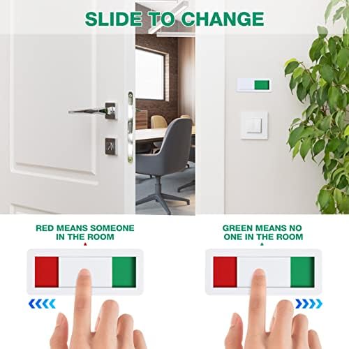 LIAUE SLIDER indikator vrata, znak privatnosti, slobodan okupirani znak govori o tome je li prostorija prazna ili zauzeta, crvena i zelena, bez riječi, koja se koristi za kućnu kupaonicu