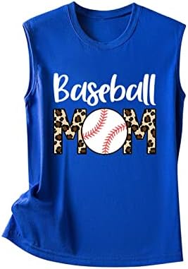 LEPPCY bejzbol tenk vrhunsko pismo bez rukava od tiskane mamine majice Ljetni casual praznični prsluk vrh