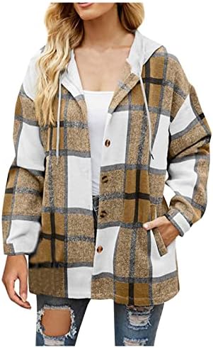 2023 Ženske vunene kapuljače sa kapuljačom s dugim rukavima niz džepni kaputi za spajanje džepne jakne zimski kaputi