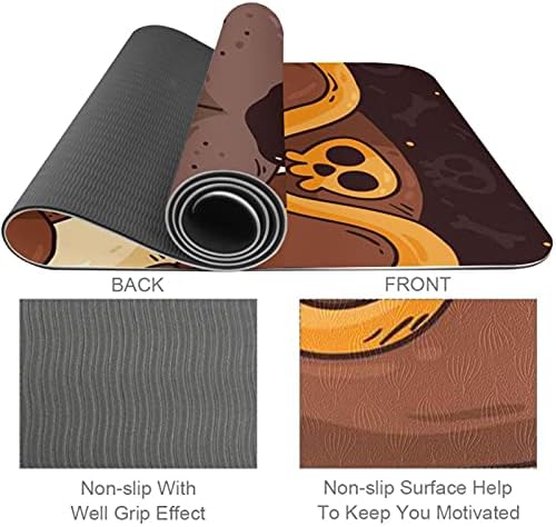 Siebzeh slatka Mops Premium debeli Yoga Mat Eco Friendly gumene zdravlje & amp; fitnes non Slip