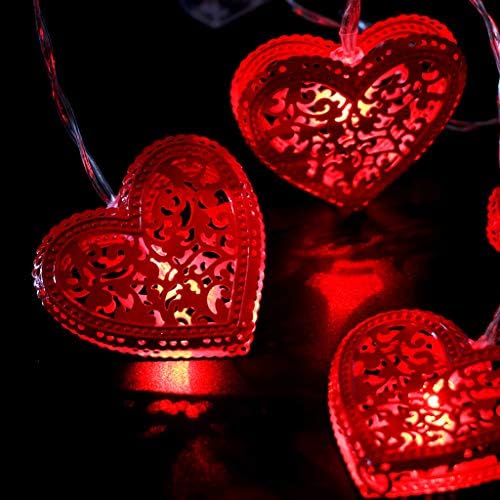 Svjetla Crvena baterija LED 1.65 m svjetla ukrasnog tipa Love Iron 10 LED svjetlo Božićna žičana svjetla žica