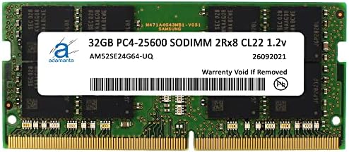Adamanta 32GB Kompatibilan za Dell Alienware, Inspiron, Latitude, preciznost, Vostro DDR4 3200MHz PC4-25600 SODIMM 1RX8 CL22 1.2V prijenosna prijenosna mreža Memory Ram Nadogradnja P / N: snp1cxp8c / 16g