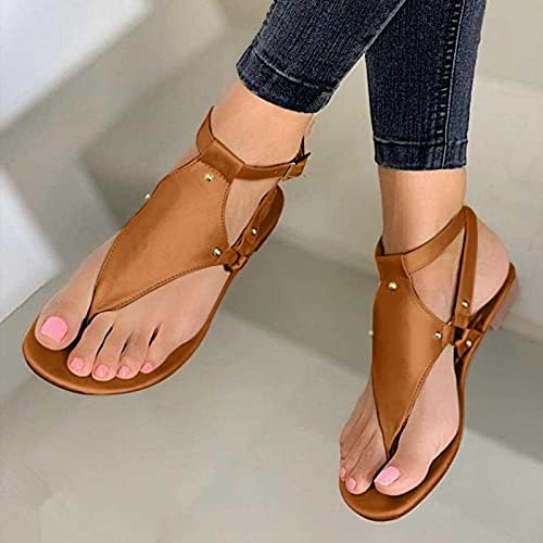 Rvidbe sandale za žene Veličina 12 Ženske otvorene ploče s ravnim sandalama Summer Dressingy