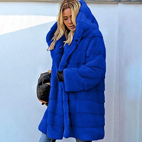 Foviguo dugi puffer kaput žene, moderni zimski tunički kaput s kaputom bez rukava izrez za posade bez