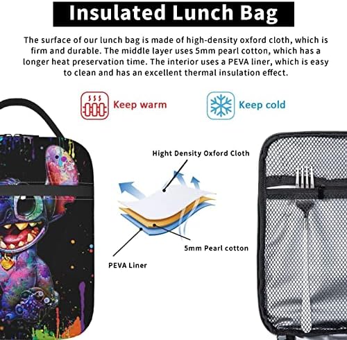 Efasnsad Cartoon kutija za ručak slatka prenosiva torba za ručak za višekratnu upotrebu izolovana