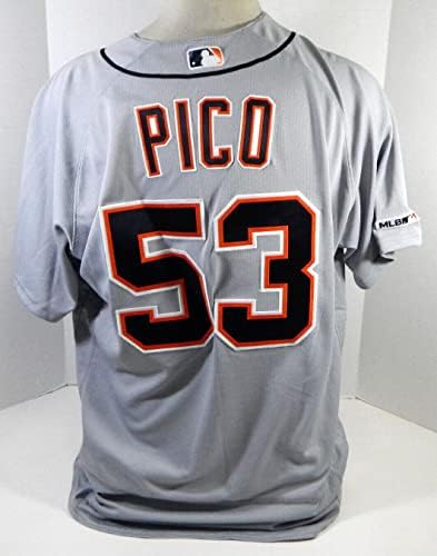 2019 Detroit Tigers Jeff Pico 53 Igra Izdana siva Jersey MLB 150 Patch 50 4 - Igra Polovni MLB dresovi