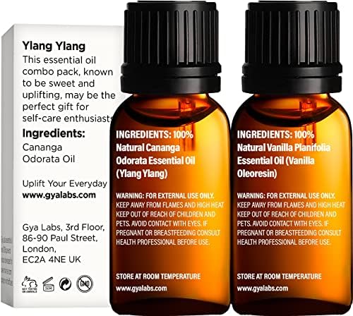 Gya Labs Ylang Ylang Esencijalno ulje i vanilije Esencijalno ulje - 2-u-1 paket