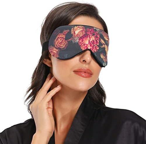 Unisex Sleep maska ​​za oči Vintage-Paint-Garden-cvjetna noćna maska ​​za spavanje Swomfort omota