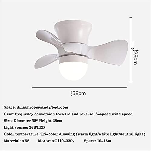 CUTYZ stropni ventilator sa svjetlima, tiho stropna svjetlo sa ventilatorom sa ventilatorima