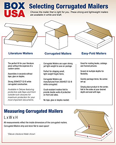 BOX USA Valoviti kartonski poštanski sandučići, 9 x 6 1/2 x 6 inča, Tuck Top Jednodijelni,