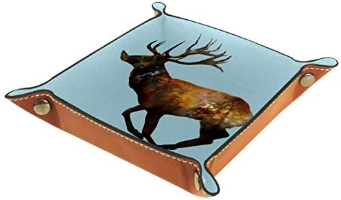 Lyetny Elk za skladištenje životinja Skladištenje Sundries Tray Desktop Organizator za pohranu Pogodno za putovanja, 16x16cm