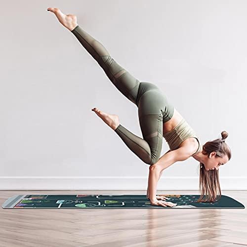 Debela neklizajuća Vježba & amp; fitnes 1/4 prostirka za jogu sa konceptom nauke ravni Print