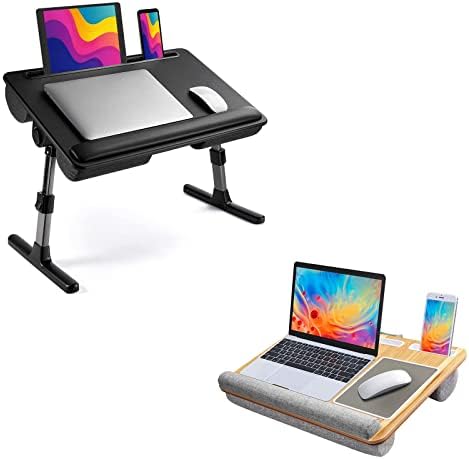 Huanuo Lap Desk uklapa se do 17 inča prijenosnog računala, 2-u-1 laptop krevet za laptop i stol za stol za krevet