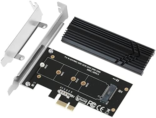 Joylifboard NVME PCIe adapter M.2 NVME to PCIe 1x adapter, M.2 X4 X8 X16 Konzistančna kartica za proširenje za M.2 SSD 2280/2260/2242/2230, W / Snažno hladnjaka