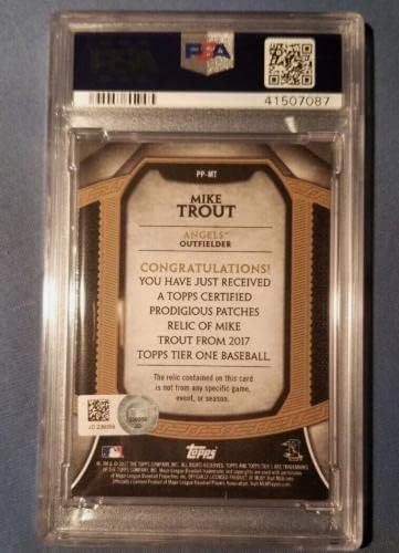 Mike Trout 2017 TOPPS Tier One Jumbo Jersey 6/10 PSA Ocjenjivani NM 7 Auto 10 - Baseball pločastih autogramiranih kartica