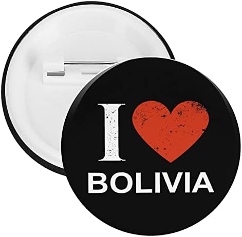 Volim bolivia okrugla badge pin 2,3 inča Pinback Brooch tag dekoracija poklon DIY torba odjeća ruksačka oprema