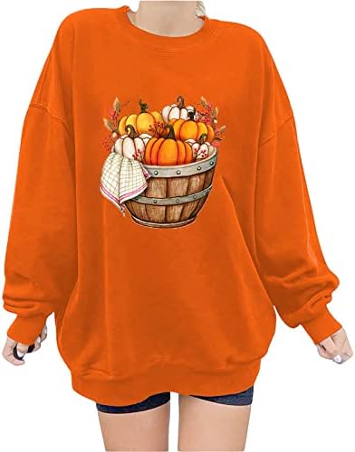 Jesenji džemperi za žene tiskane pulover džemper cvjetna bluza labava majica labava bluza