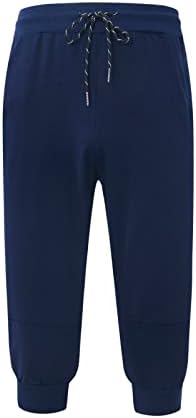 RTRDE muške kratke hlače za vježbanje 44989 Jogger prozračne kratke hlače ispod koljena s tri džepa za vježbanje