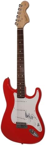 BOB WEIR potpisao autogram u punoj veličini RED FENDER električna gitara sa JAMES SPENCE JSA &