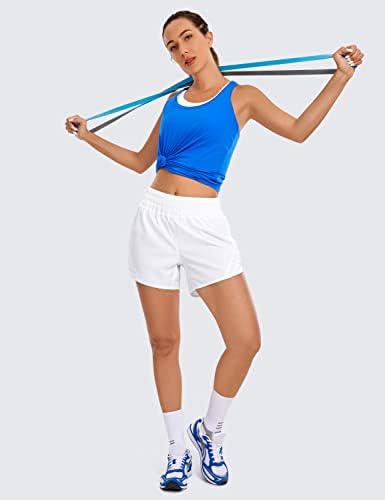 CRZ joga ženska visoka struka kratke hlače - 2,5 '' / 5 '' Brzi suhi atletski sportski trenerke