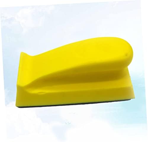 Doitool Brusni blok Arts podloga za brušenje ručni drveni stražnji jastučići disk za pijesak brusni papir brušenje XMM držač kuka zanati žuti i Pu namještaj za papirni blok Kućni poliranje abrazivni ručni okov