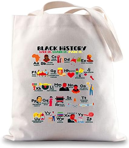 Bwwktop Black History Mjesec Tote Bag Black History Mjesec pokloni Black History Live It Learn it Make it African Girls Bag
