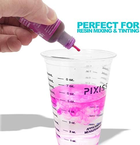 Jednokratne epoksidne smole za miješanje čaša prozirne plastike 10-Unca 1000-pakovanje za mjerenje umjetničkih potrepština epoksidne smole-Graduirane mjere U ML i Oz