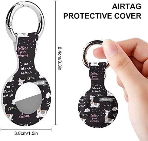 Prekrasna zaštitna futrola od lame kompatibilna za AirTag držač lokatora protiv gubitka za ovratnik za prtljag u novčaniku Cat Dog Pets