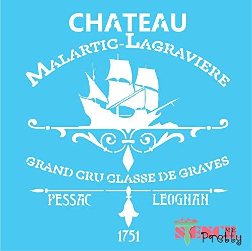 Chateau šablon za francuski Nautički okean najbolje vinilne velike šablone za slikanje na drvetu, platnu,