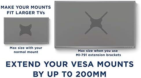 Mount-It! VESA Mount adapter komplet | TV zidni nosač nosača pretvara 200x200 mm uzorke na 300x300 i 400x400 mm | Odgovara većini 32 inča na 55 inčni televizori | Hardver je uključen