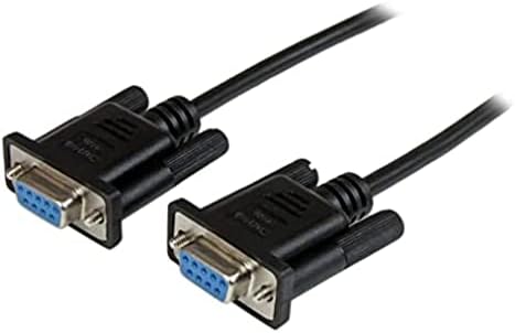 Startech.com 1M Black DB9 RS232 serijski null modem kabel f ​​/ f - DB9 ženska ženska - 9 pin RS232 null modem kabel - 1 metar, crna