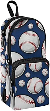 innewgogo bejzbol Softball torbica za olovke velikog kapaciteta torbica sa torbama sa tri džepa sa patentnim zatvaračem pernica sa ručkom za srednjeg studenta osnovnog Univerziteta