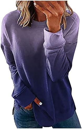 Ženska majica dugih rukava bluza s dugim rukavima duge rukave Fall Tops Labavi majica bluza vrhova jednostavna
