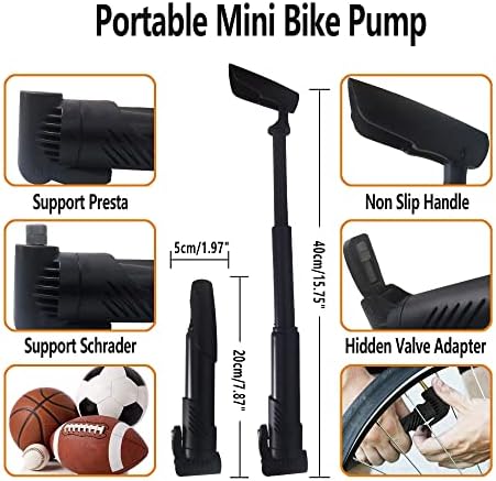 HANEGYUS torba za popravku guma za bicikle, torba za popravku bicikala Mini prenosivi ključ za gume sa pumpom