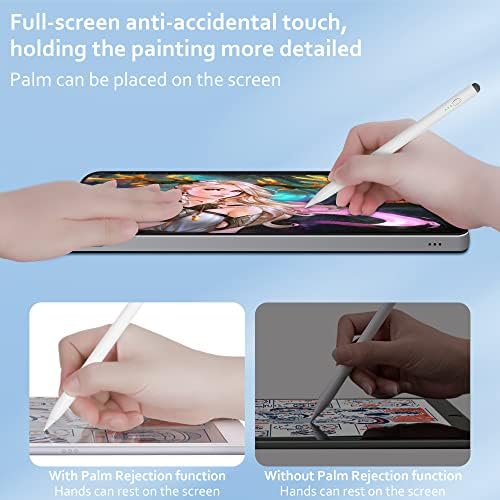 Stylus olovka za odbijanje palma, Zukvye iPad olovka sa dvostrukim dizajnom, kompatibilan sa Apple iPadom 6. /