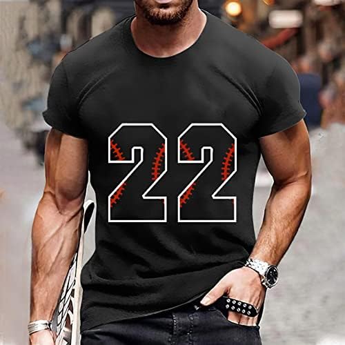 Muški pogranični majica za bejzbol grafički tiskalice Athletic Hip Hop Novelty kratki rukav pamučni tee vrhovi za muškarce