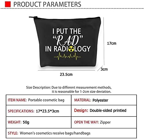 G2TUP radiologiju tehnologa Kozmetička torba X-ray tech poklon radiološka tehnička patentna torbica stavio sam rad u radiologiju