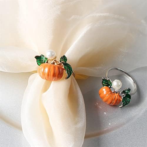 SDFGH 10pcs / Vjenčanje Pumpkin prsten sa salvetom Model Soba za prikaz štanda za žetvu Tema Pumpkin