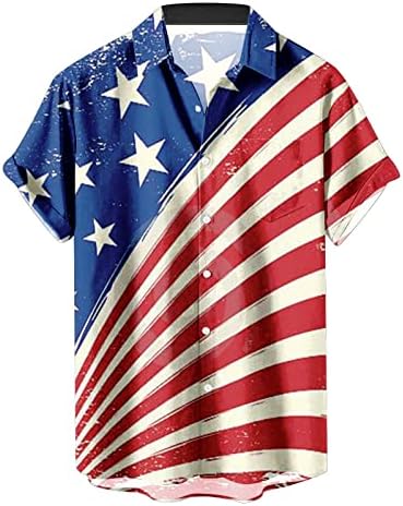 Miashui Summer Apparel muške Patriotske majice američke zastave za muškarce 4 jula muške kratke rukave